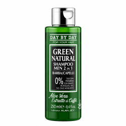 Мужской шампунь 2 в 1 для волос и бороды Alan Jey Green Natural Shampoo Men 2 In 1 Barba Capelli