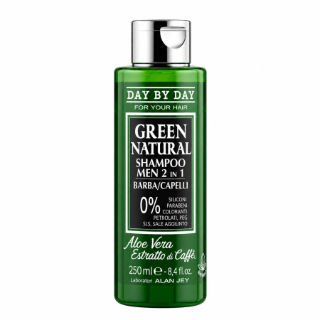 Чоловічий шампунь 2 в 1 для волосся і бороди Alan Jey Green Natural Shampoo Men 2 In 1 Barba Capelli