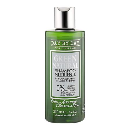 Поживний шампунь для кучерявого сухого та пошкодженого волосся Alan Jey Green Natural Shampoo