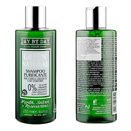 Чоловічий шампунь 2 в 1 для волосся і бороди Alan Jey Green Natural Shampoo Men 2 In 1 Barba Capelli