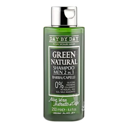 Чоловічий шампунь 2 в 1 для волосся і бороди Alan Jey Green Natural Shampoo Men 2 In 1 Barba Capelli