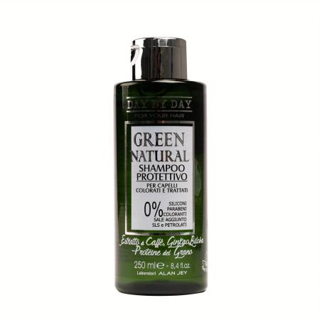 Шампунь для фарбованого та пошкодженого волосся Alan Jey Green Natural Shampoo Protettivo