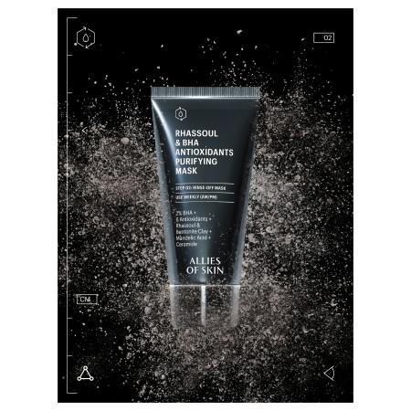  Маска очищающая для лица Allies of Skin Rhassoul & BHA Antioxidants Purifying Mask