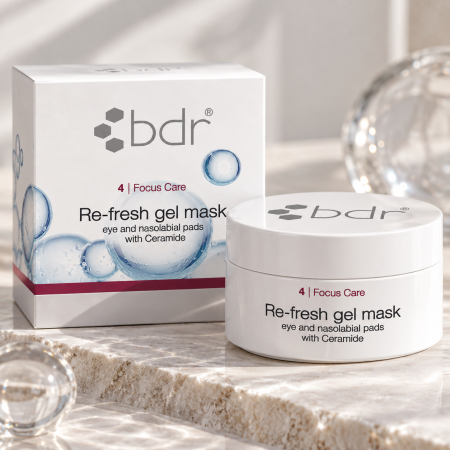 Освіжаючі гелеві маски для очей та носогубних складок BDR Re-fresh Gelmaske Eye and Nasolabial Pads