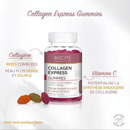 Дієтична добавка з колагеном у вигляді жувальних цукерок Biocyte Collagen Express Gummies