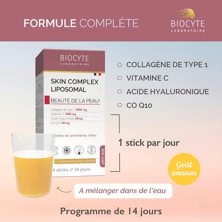 Комплекс на основі колагену, ГК, вітаміну C, Q10 Biocyte Skin Complex Liposomal