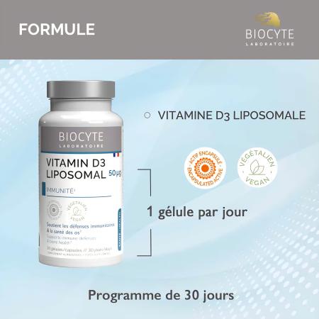 Ліпосомальний вітамін D3 в капсулах Biocyte Vitamine D3 Liposomal
