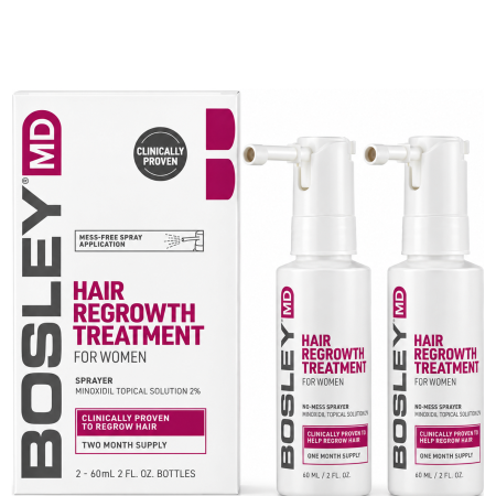 Спрей з міноксидилом 2% для відновлення росту волосся у жінок Bosley MD Hair Regrowth Treatment