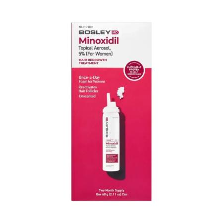 Піна з міноксидилом 5% для відновлення росту волосся у жінок BosleyMD Minoxidil 5% Topical Aerosol