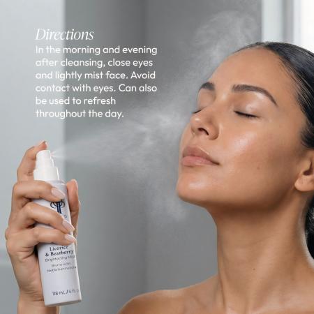 Спрей для обличчя на основі екстрактів солодки та мучниці Circadia Licorice & Bearberry Brightening Mist