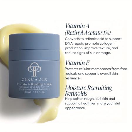 Крем для омолодження шкіри обличчя з вітаміном А Circadia Vitamin A Boosting Cream