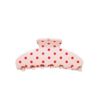 Велика заколка-краб для волосся Emi Jay Big Effing Clip in Blush Polka Dot