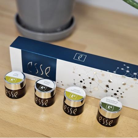 Набір мініатюр масок та скрабів (К5, К6, Е5, Е6 по 10 мл) Esse Gift Set Pamper Box