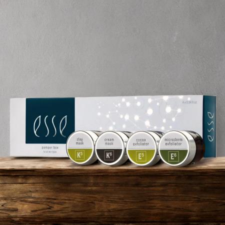 Набір мініатюр масок та скрабів (К5, К6, Е5, Е6 по 10 мл) Esse Gift Set Pamper Box