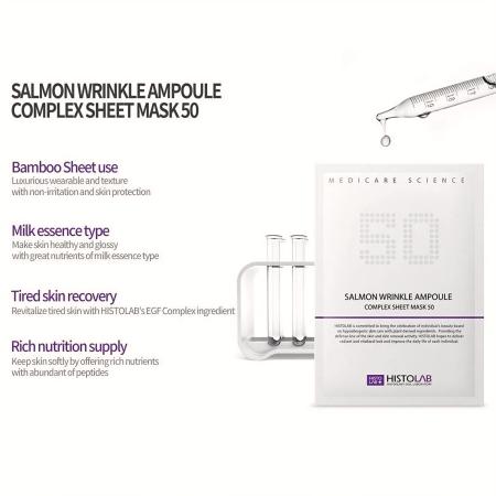 Антивікова маска на нетканій основі Histolab Salmon Wrinkle Ampoule Complex Sheet Mask