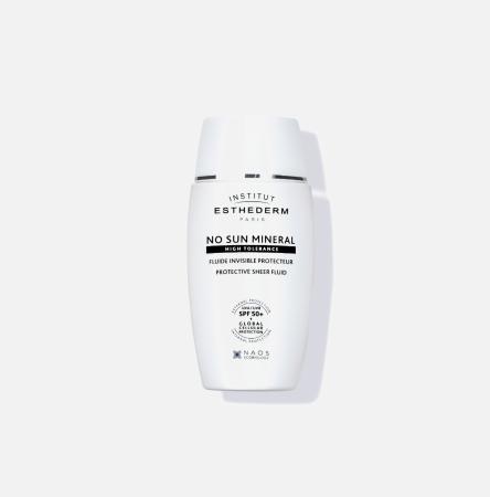 Ультралегкий флюїд для обличчя з тоном Institut Esthederm No Sun Mineral High Tolerance Protective Sheer Fluid SPF50+