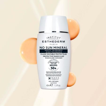 Ультралегкий флюїд для обличчя з тоном Institut Esthederm No Sun Mineral High Tolerance Protective Sheer Fluid SPF50+