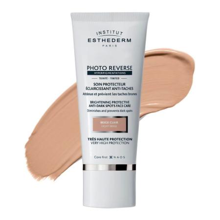 Крем при пігментації для обличчя з тоном (Light Beige) Institut Esthederm Photo Reverse Brightening Protective Anti Dark Spotsface Care