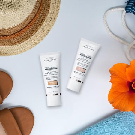 Крем при пігментації для обличчя з тоном (Light Beige) Institut Esthederm Photo Reverse Brightening Protective Anti Dark Spotsface Care
