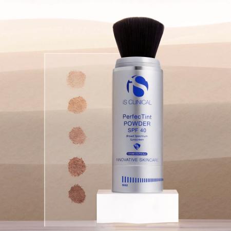 Солнцезащитная пудра с ультрамягкой щеточкой Is Clinical PerfecTint Powder SPF 40 