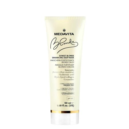 Живильна маска для захисту теплих відтінків блонду Medavita Blondie Sunset Blonde Enhancing Deep Mask