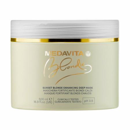 Живильна маска для захисту теплих відтінків блонду Medavita Blondie Sunset Blonde Enhancing Deep Mask