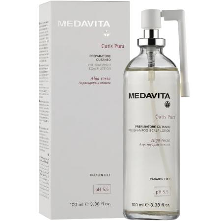 Подготовительный детокс лосьон для кожи головы Medavita Cutis Pura Preparatore Cutaneo Pre-shampoo Scalp Lotion