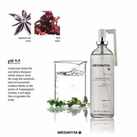 Подготовительный детокс лосьон для кожи головы Medavita Cutis Pura Preparatore Cutaneo Pre-shampoo Scalp Lotion