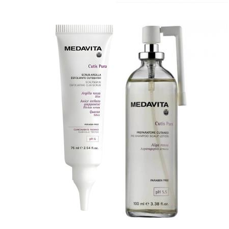 Подготовительный детокс лосьон для кожи головы Medavita Cutis Pura Preparatore Cutaneo Pre-shampoo Scalp Lotion