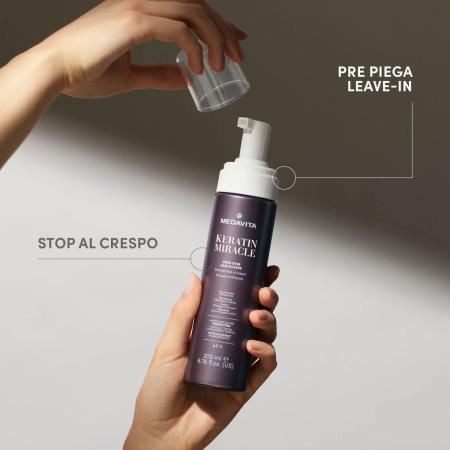 Дисциплінуючий мус для волосся Medavita Keratin Miracle Frizz Over Hair Mousse