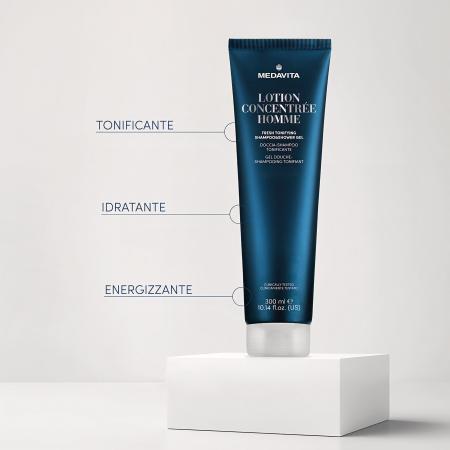 Тонизирующий шампунь и гель для душа для мужчин Medavita Lotion Concenrée Homme Fresh Tonifying Shampoo & Shower Gel