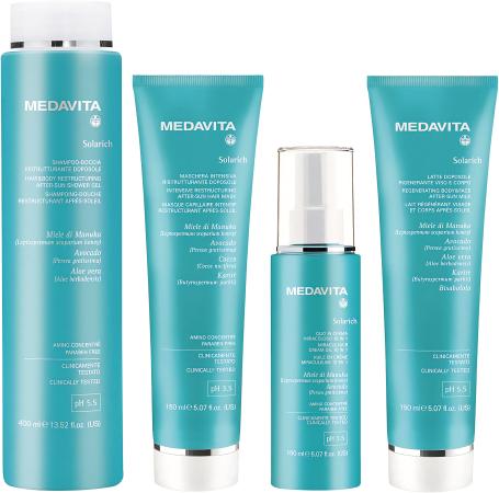 Шампунь-гель для душу після перебування на сонці Medavita Solarich Shampoo-Doccia Ristrutturante Doposole