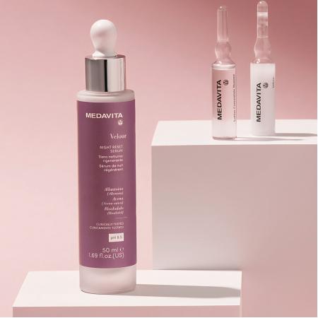 Успокаивающая ночная сыворотка для чувствительной кожи головы Medavita Velour Night Reset Serum