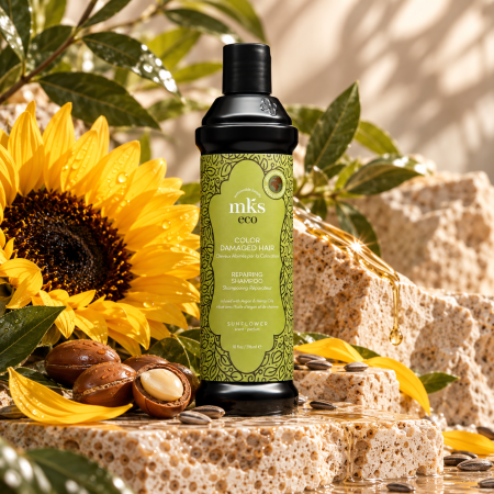 Шампунь для поврежденных окрашенных волос Подсолнечник MKS-ECO Repairing Shampoo Sunflower