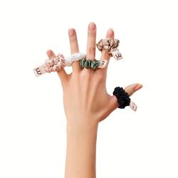 Набір із 5 тонких резинок з натурального шовку Mon Mou SILK SLIM SCRUNCHIES SET
