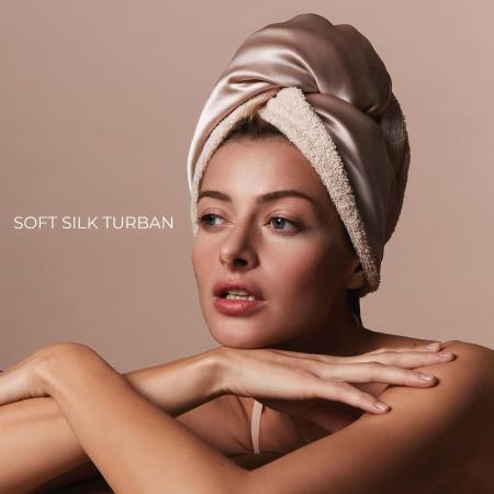 РуРушник-тюрбан з натуральним шовком Mon Mou SOFT SILK TURBAN