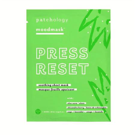 Заспокійлива та відновлююча тканинна маска Patchology Press Reset Soothing Mask