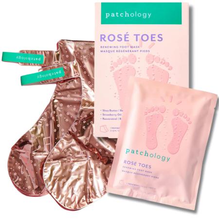 Освежающая маска для ног с экстрактом розы Patchology Serve Chilled Rosé Toes