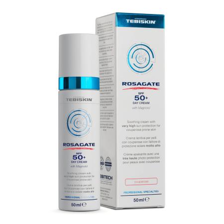 Захисний крем для почервонілої шкіри з SPF 50+ та антиоксидантним ефектом Tebiskin Rosagate SPF 50+ Day Cream
