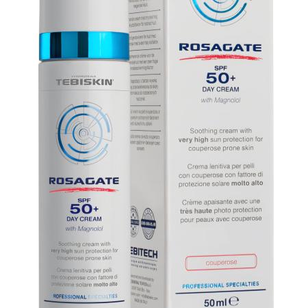 Захисний крем для почервонілої шкіри з SPF 50+ та антиоксидантним ефектом Tebiskin Rosagate SPF 50+ Day Cream